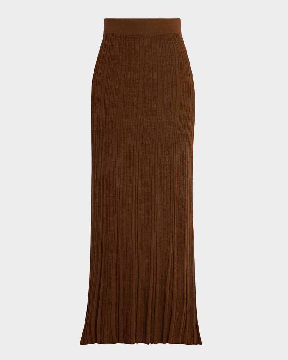 Sally Ribbed Cotton Maxi Skirt